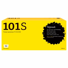 Двойная упаковка картриджа T2 TC-S101SD (MLT-D101S) для Samsung ML-2160/2165/2168/SCX-3400/3405/3407/SF-760 (2шт.x1500 стр.) с чипом