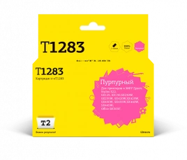 Картридж T2 IC-ET1283 (C13T12834011) для Epson Stylus S22, SX125, SX130, SX230, SX420W, Office BX305, пурпурный, с чипом