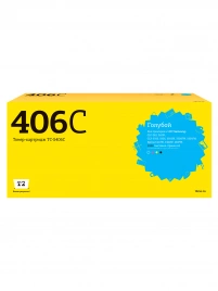 Картридж T2 TC-S406C (CLT-C406S) для Samsung CLP-365, CLX-3300, 3305, Xpress C410 (1000 стр.) голубой, с чипом