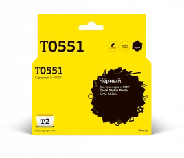 Картридж T2 IC-ET0551 (T055140) для Epson Stylus Photo R240, RX520, черный, с чипом