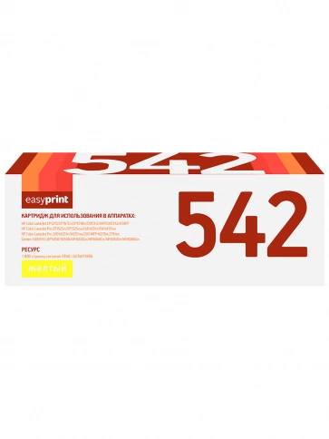 Картридж EasyPrint LH-542 U (CB542A) для HP CLJ CP1215, CP1515, CP1525, CM1415, Pro 200 M251, M276, Canon 716Y (1800 стр.) желтый, с чипом фото 2