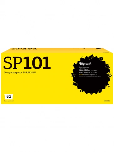 Картридж T2 TC-RSP101U (SP101E) для Ricoh Aficio SP100, 100SU, 100SF, SP111, 111SF, 111SU (2000стр.) черный, с чипом фото 1