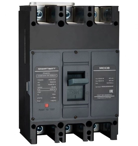 Автоматический выключатель в литом корпусе SMARTWATT PDE HCB800F-DC-800/3, 800 А, 3P, 30 кА фото 1
