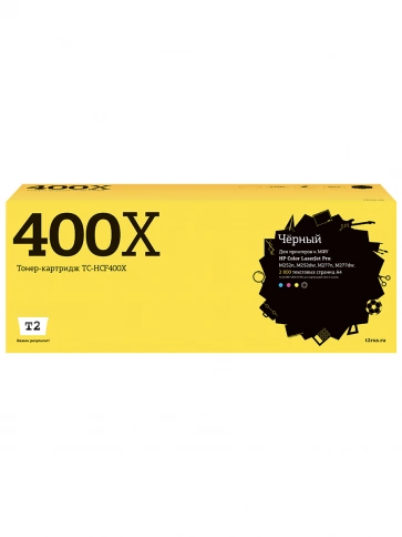 Картридж T2 TC-HCF400X (CF400X) для HP CLJ Pro M252n, M252dw, M274n, M277n, M277dw (2800 стр.) черный, с чипом фото 1