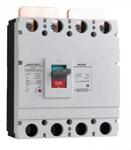 Автоматический выключатель в литом корпусе SMARTWATT PDE HCB630N-DC-630/4, 630 А, 4P, 40 кА фото 1