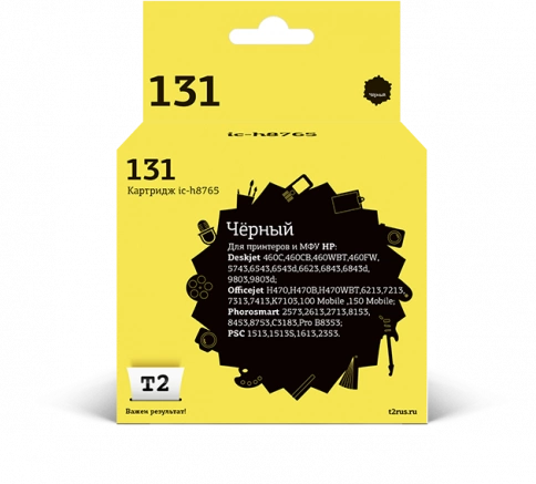 Картридж T2 IC-H8765 (C8765HE) для HP Deskjet 460, 5743, 6543, 6843, 9803, PSC1513, 6213, K7103, черный фото 1