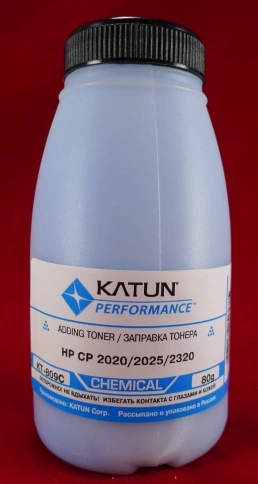 Тонер HP CP 2020/2025/CM2320/M351/M375/M451/M475 Cyan, химический (фл. 80г) Katun фас. России фото 1