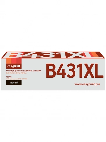 Тонер-картридж EasyPrint LO-431XL (44917602) для Oki B431, MB491 (12000 стр.) фото 1