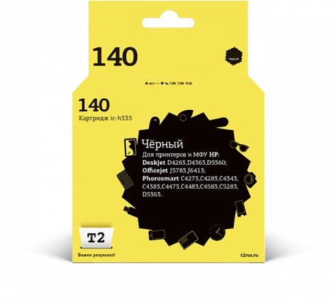 Картридж T2 IC-H335 (CB335HE) для HP Deskjet D4263, D5360, Officejet J5783, J6413, Photosmart C4273, черный фото 1