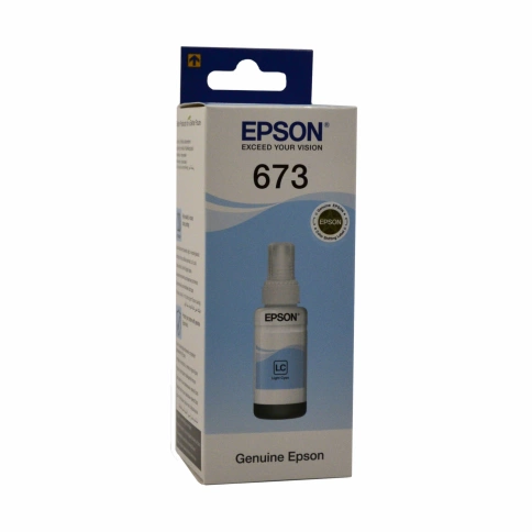 Чернила оригинальные Epson T6735 (L800/1800), 70 мл, Light Cyan фото 1