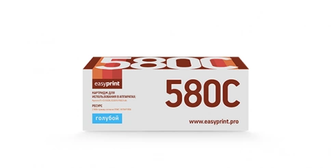 Тонер-картридж EasyPrint LK-580C (TK-580C) для Kyocera FS-C5150DN, ECOSYS P6021 (2800 стр.) голубой, с чипом фото 1
