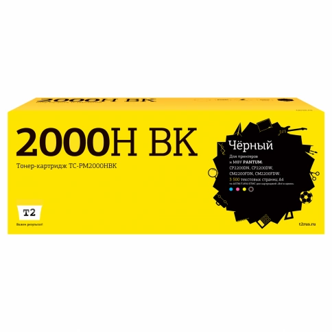 Картридж T2 TC-PM2000HBK (CTL-2000HK) для Pantum CP2200/CM2200 (3500 стр.) черный, с чипом фото 1