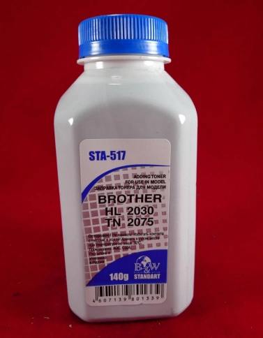 Тонер Brother TN 2075/2085/2135/2175/2275 HL 2030/2035/2040/2075/2140/2150/2170/2240 (фл. 140г) B&W Standart фас.Россия фото 1