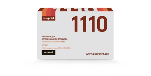 Тонер-картридж EasyPrint LK-1110 (TK-1110) для Kyocera FS-1040, 1020MFP, 1120MFP (2500 стр.) с чипом фото 1