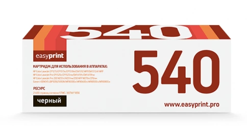 Картридж EasyPrint LH-540 U (CB540A) для HP CLJ CP1215, CP1515, CP1525, CM1415, Pro 200 M251, M276, Canon 716Bk (2400 стр.) черный, с чипом фото 1