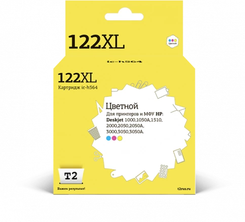 Картридж T2 IC-H564 (CC564HE) для HP Deskjet 1050, 1510, 2050, 3000, 3050, цветной фото 1