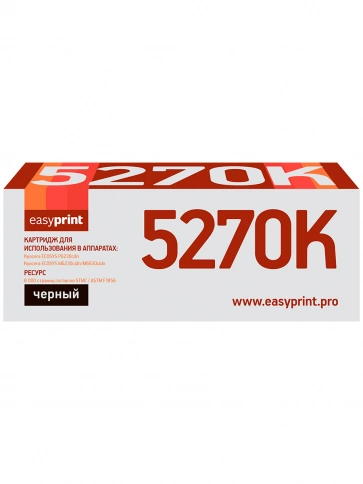 Тонер-картридж EasyPrint LK-5270K (TK-5270K) для Kyocera ECOSYS P6230F1082:I1083cdn, M6230cidn, M6630cidn (8000 стр.) черный, с чипом фото 2