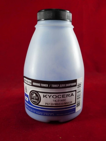 Тонер для Kyocera TK-5140C, P6130/M6030/M6530 Cyan (фл. 100г) 5K B&W Premium фото 1