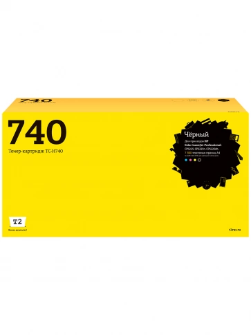 Картридж T2 TC-H740 (CE740A) для HP CLJ Professional CP5225, 5225n, 5225dn (7000 стр.) черный, с чипом фото 1