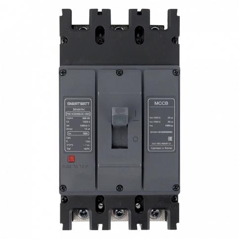 Автоматический выключатель в литом корпусе SMARTWATT PDE HCB250B-DC-100/3, 100 А, 3P, 25 кА фото 1