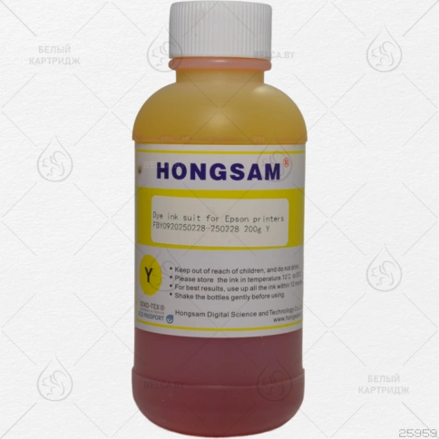 Чернила Epson 4800/7800/9800/4880/7880/9880 (Dye), 200 мл., Yellow, Hongsam фото 1