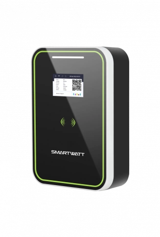 Автомобильная электрозарядная станция SMARTWATT EVC, 22 кВт, коммерческая OCPP 1.6J, переменный ток, 3 фазы 380 В 32 А, кабель 5 метров TPU GBT, IP54 фото 1