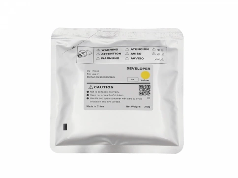 Девелопер для KONICA MINOLTA Bizhub C250i/300i/360i (CET) Yellow, 210г, 1000000 стр., CET171032 фото 1