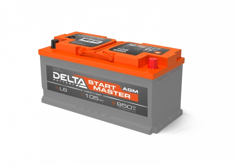 DELTA START MASTER 105 Ah AGM стартерная аккумуляторная батарея фото 1