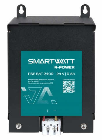 Батарейный модуль на DIN рейку SMARTWATT PSE BAT 2409 R-POWER, 24 В, 9 Ач фото 1