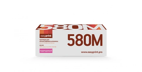 Тонер-картридж EasyPrint LK-580M (TK-580M) для Kyocera FS-C5150DN, ECOSYS P6021 (2800 стр.) пурпурный, с чипом фото 1