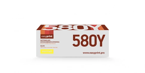 Тонер-картридж EasyPrint LK-580Y (TK-580Y) для Kyocera FS-C5150DN, ECOSYS P6021 (2800 стр.) желтый, с чипом фото 1