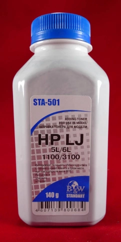 Тонер HP LJ 1100/1150/3100/5L/6L (фл. 140г) B&W Standart фас. Россия фото 1