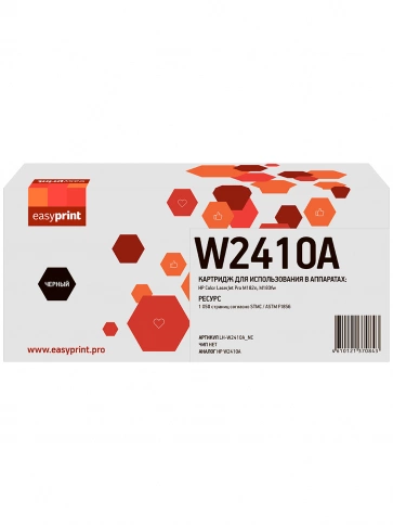 Картридж EasyPrint LH-W2410A_NC (W2410A) для HP Color LaserJet Pro M182n, M183fw (1050 стр.) черный, БЕЗ ЧИПА фото 1