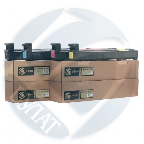 Тонер-картридж HP Color LJ M855 CF312A(826A) Yellow (31.5k). БУЛАТ s-Line (восстановленный) фото 1
