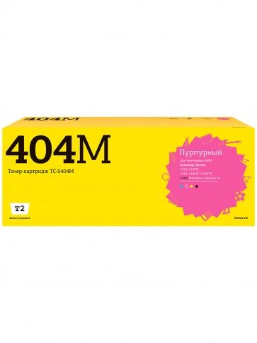 Картридж T2 TC-S404M (CLT-M404S) для Samsung Xpress SL-C430, C430W, C480, C480W, C480FW (1000стр.) пурпурный,с чипом фото 1