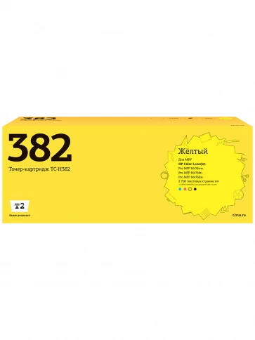 Картридж T2 TC-H382 (CF382A) для HP Color LaserJet Pro M476nw, M476dn, M476dw (2700 стр.) желтый, с чипом фото 1