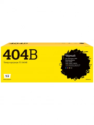 Картридж T2 TC-S404B (CLT-K404S) для Samsung Xpress SL-C430, C430W, C480, C480W, C480FW (1500стр.) черный, с чипом фото 1