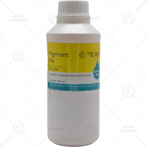 Чернила Epson 7900/9900/7890/7990/7700/9700 (Pigment), 500 мл., Yellow, Hongsam фото 1