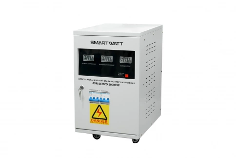 Электромеханический стабилизатор напряжения SMARTWATT AVR SERVO 20000SF фото 1