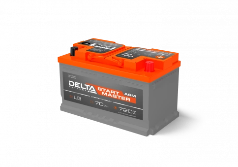 DELTA START MASTER 70 Ah AGM стартерная аккумуляторная батарея фото 1