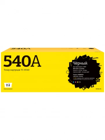 Картридж T2 TC-H540 (CB540A) для HP Color LaserJet CP1215, CP1515n, Canon 716Bk (2200 стр.) черный, с чипом фото 1