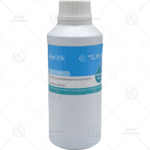 Чернила HP Z2100/6100/B9180/T610/1100/1120/770 (Dye), 500 мл., Light Cyan, Hongsam фото 1
