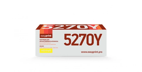 Тонер-картридж EasyPrint LK-5270Y (TK-5270Y) для Kyocera ECOSYS P6230cdn, M6230cidn, M6630cidn (6000 стр.) желтый, с чипом фото 1
