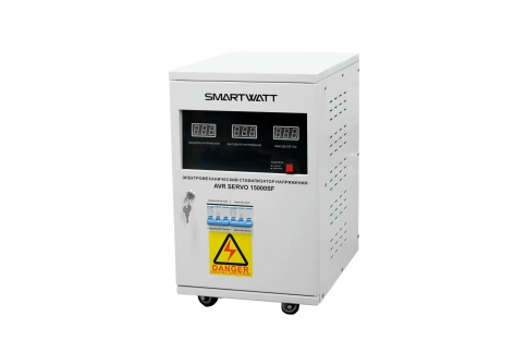Электромеханический стабилизатор напряжения SMARTWATT AVR SERVO 15000SF фото 1