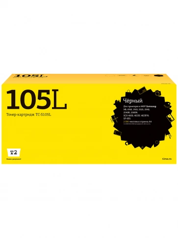 Картридж T2 TC-S105L (MLT-D105L) для Samsung ML-1910, 1915, 2525, 2580N, SCX-4600, 4623F, SF-650 (2500 стр.) с чипом фото 1