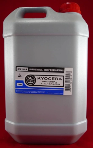 Тонер для Kyocera Universal (TK-17/1xx/3xx/4xx/TK-710/7105) (кан. 1кг) B&W Premium UT19F1A Mitsubishi/MKI фас.Россия фото 1