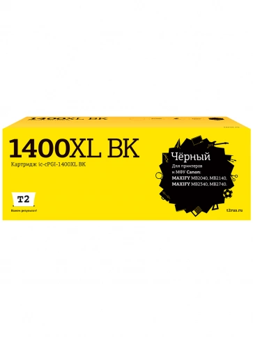 Картридж T2 IC-CPGI-1400XL BK (PGI-1400XL BK) для Canon MAXIFY MB2040, MB2140, MB2340, MB2740, черный фото 1
