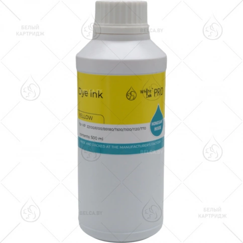 Чернила HP Z2100/6100/B9180/T610/1100/1120/770 (Dye), 500 мл., Yellow, Hongsam фото 1