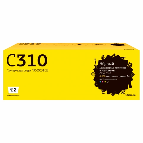 Тонер-картридж T2 TC-XC310B (006R04364) для Xerox C310/C315 (8000 стр.) черный, с чипом фото 1