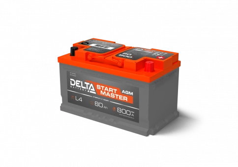 DELTA START MASTER 80 Ah AGM стартерная аккумуляторная батарея фото 1